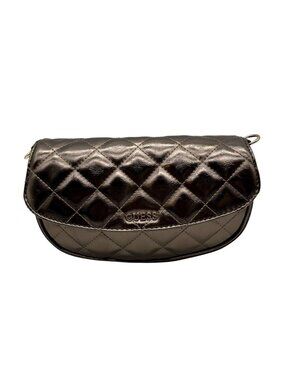 Guess Metallic Tinsley Quilted Flap Clutch